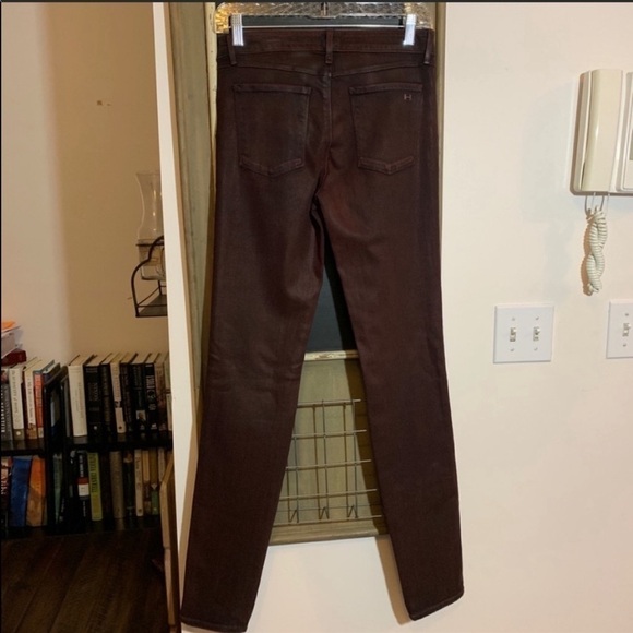 Habitual Eve High Rise Coated Skinny Jeans Burgundy Size 27 - Picture 3 of 5
